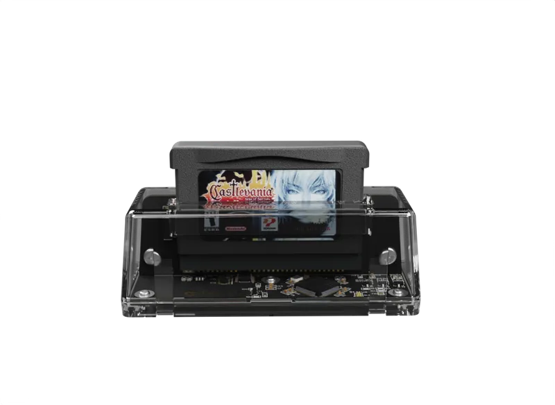 Game Boy Advance cartridge connected to the GB Operator