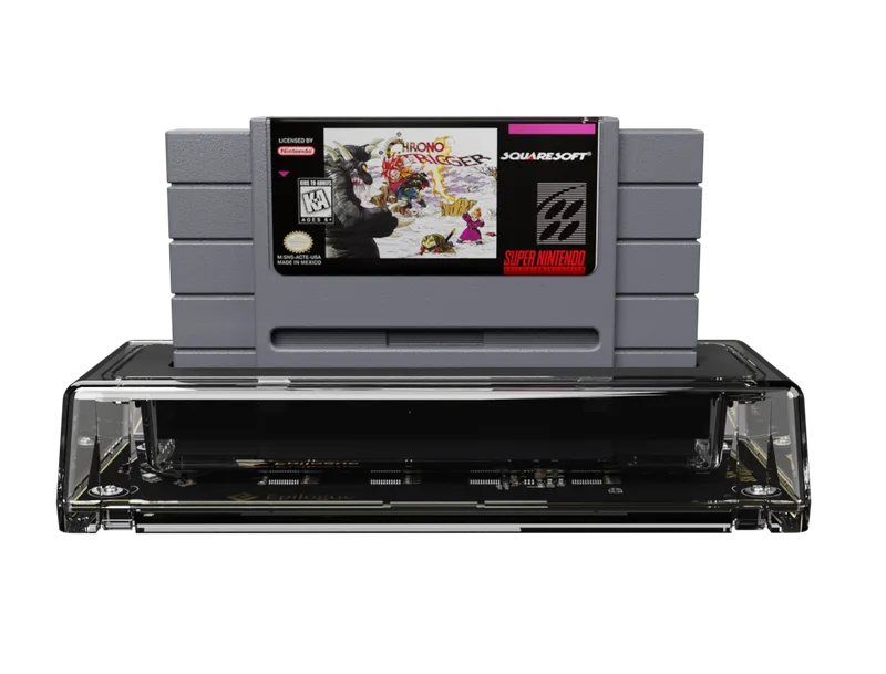 SNES cartridge connected to the SN Operator