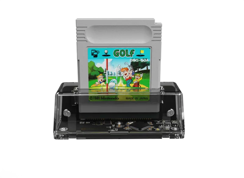 Game Boy Color cartridge connected to the GB Operator