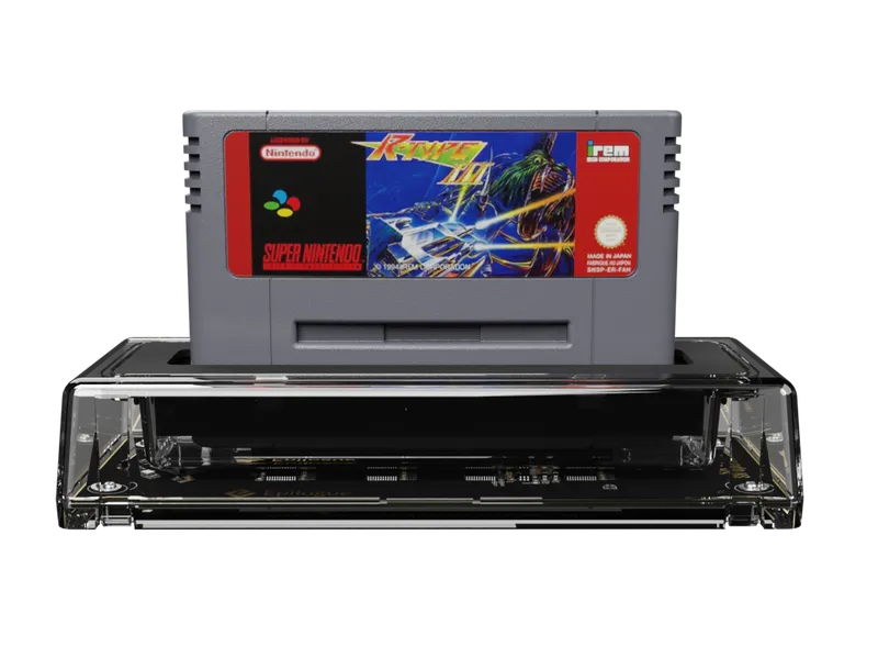 SNES cartridge connected to the SN Operator