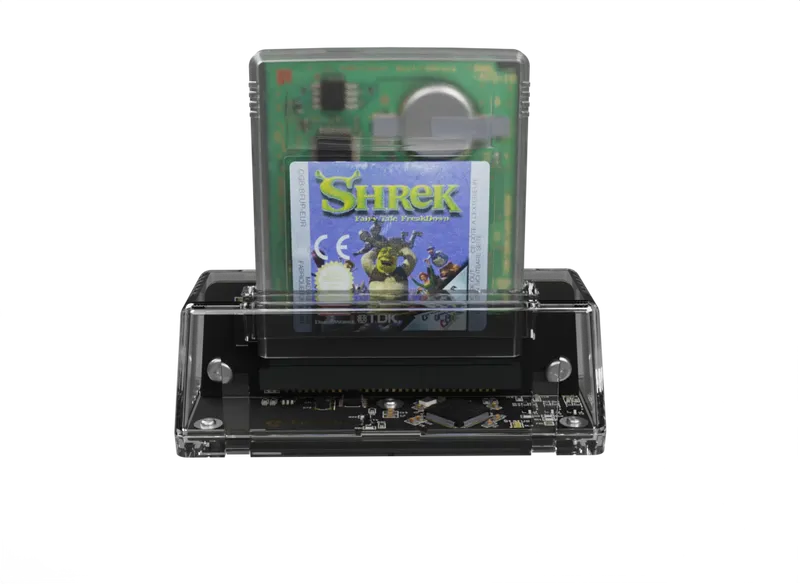Original Game Boy cartridge connected to the GB Operator