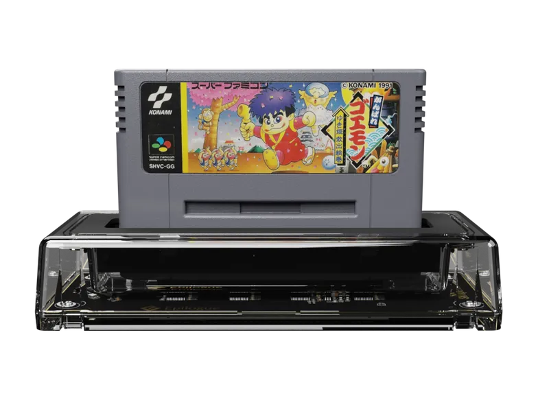 Super Famicom cartridge connected to the SN Operator