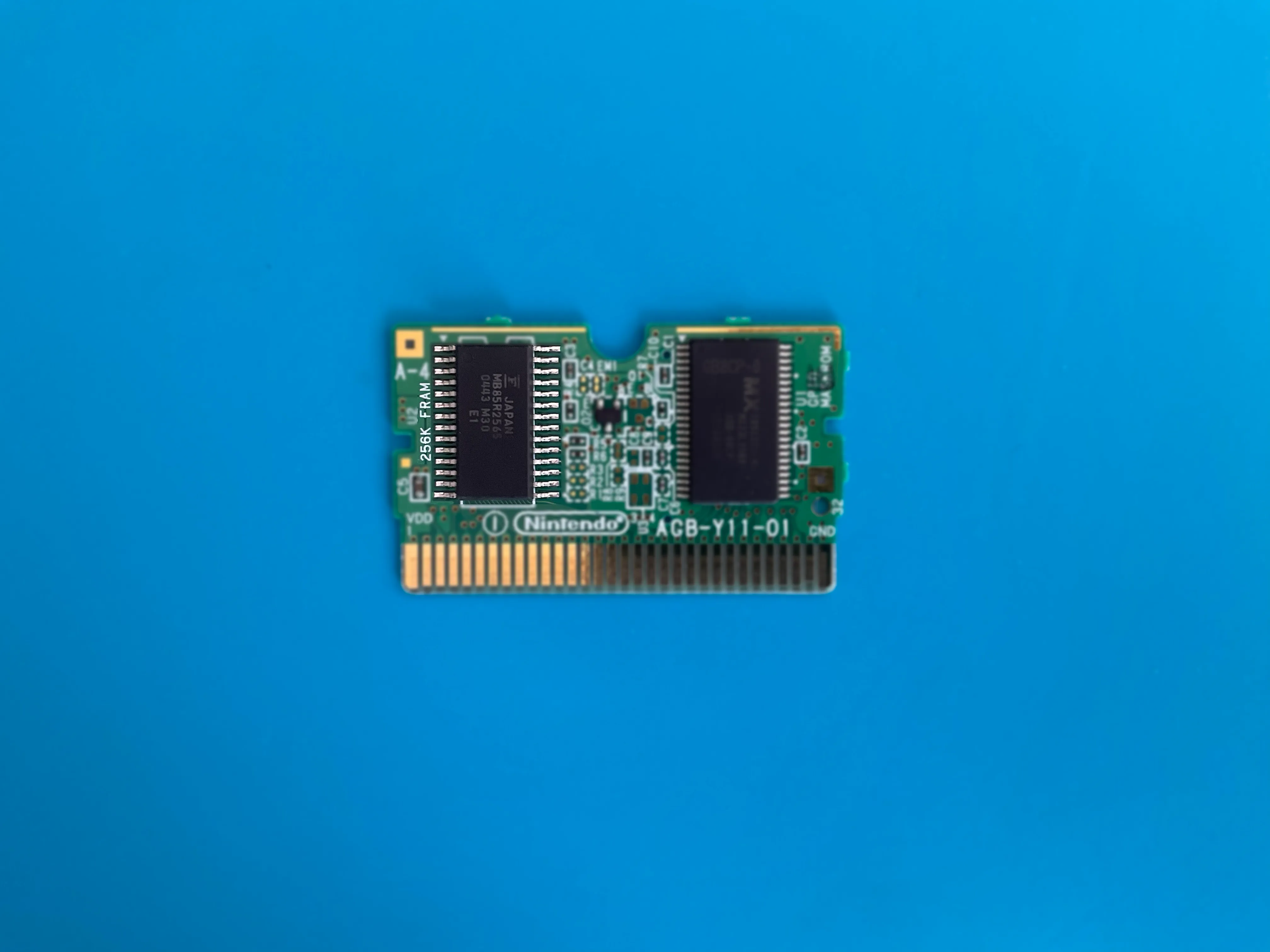 FRAM chip on a GBA cartridge