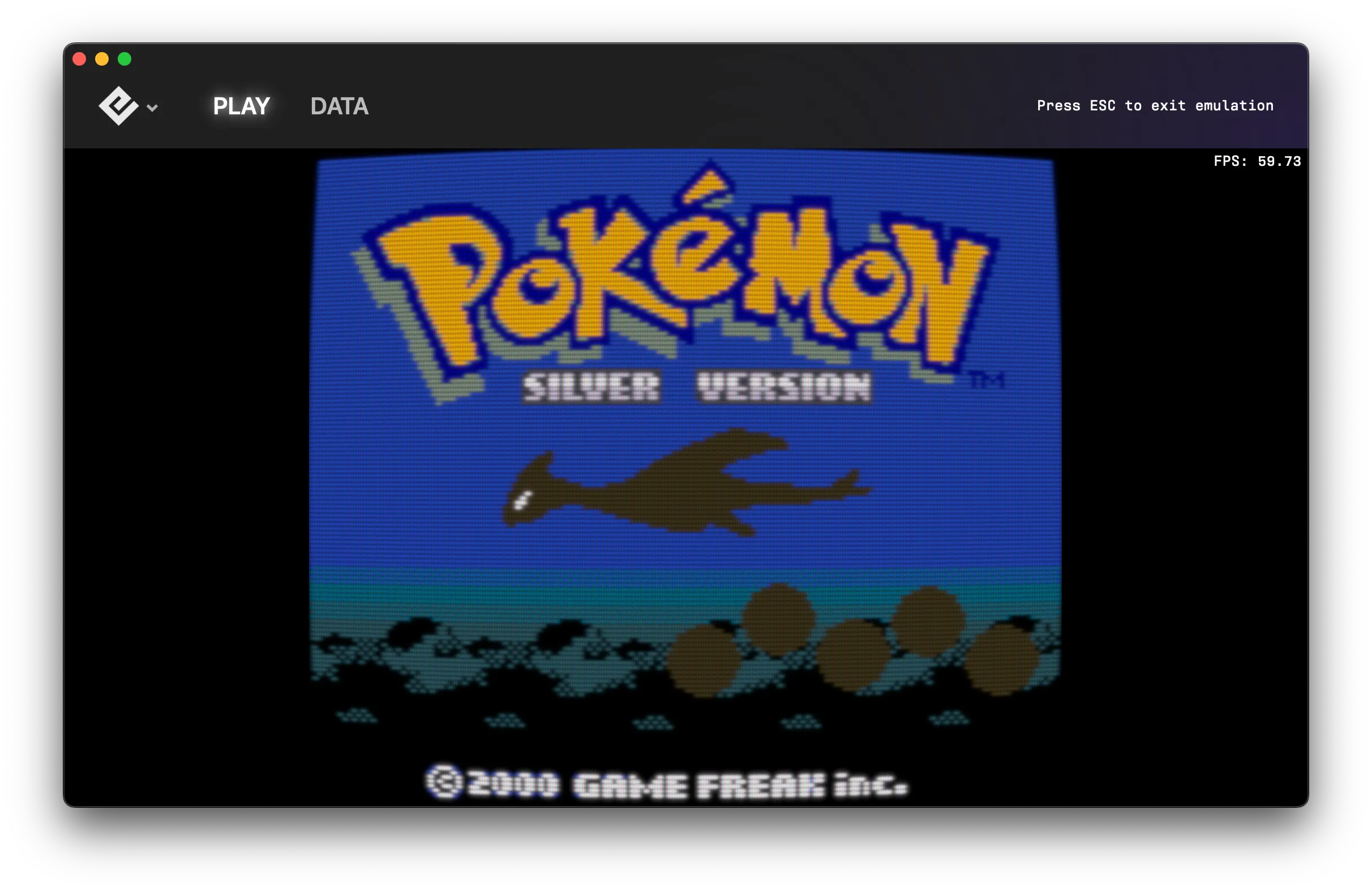 Shader effect applied to a Game Boy game
